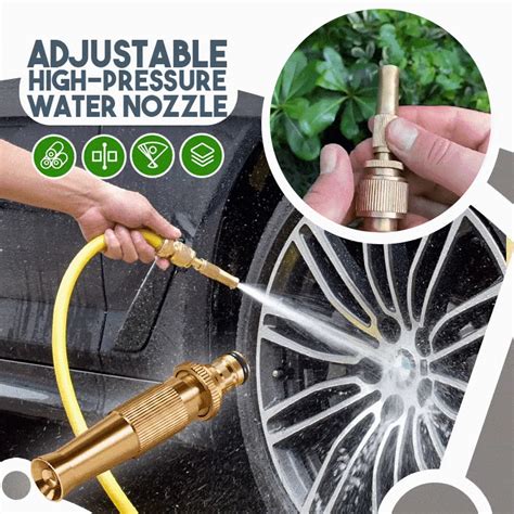 Adjustable High-Pressure Water Nozzle - Buy 75% Off - Wizzgoo Store