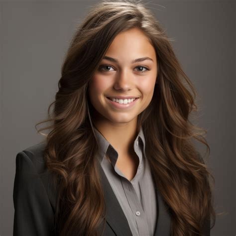 premium photo portrait   young professional woman smiling