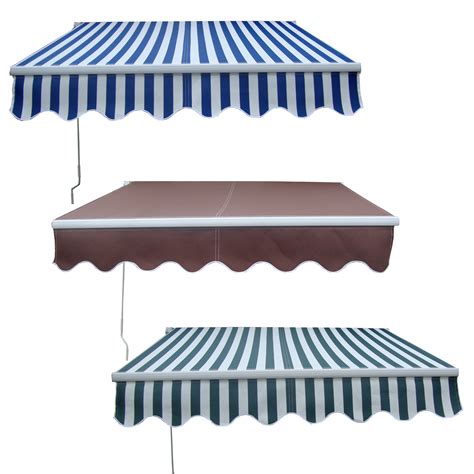 New Manual Aluminium Retractable Awning Canopy Garden Patio Sun Shade ...