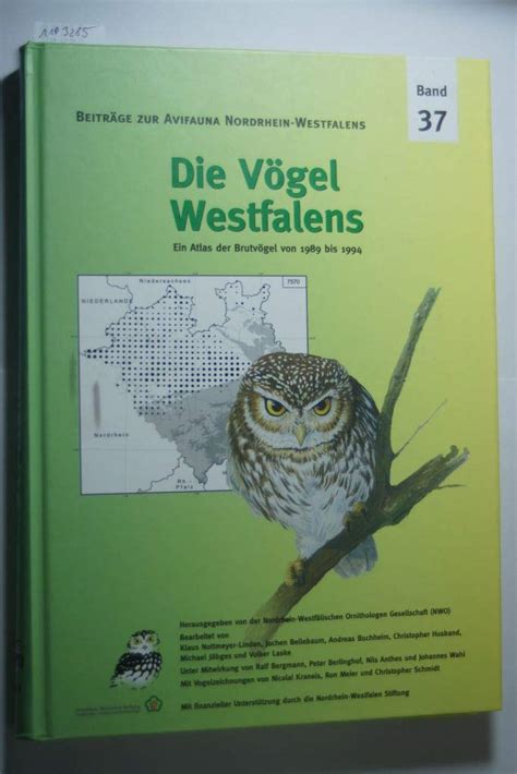 Vögel Westfalens Ein Atlas der Brutvögel von 1989 bis 1994