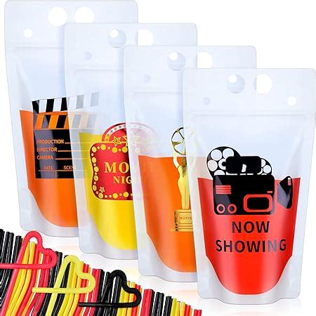 Amazon Tinlade Pcs Movie Night Decorations Drink Pouch Cups