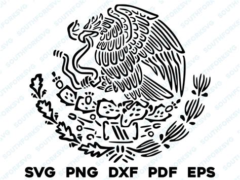 Mexique Armoiries Contour Svg Png Dxf Eps Pdf Transparent Vecteur