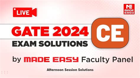 Gate Civil Afternoon Session Live Solutions Ce Paper Analysis