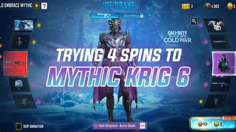 Mythic KRIG 6 ICE DRAKE Lucky Draw CODM Cold Embrace Mythic Draw My