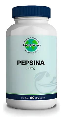 Pepsina Onde É Produzida - Pepsina 50mg - 60 Cápsulas Sem Sabor | Parcelamento sem juros