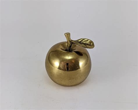 Vintage Brass Apple Box Etsy