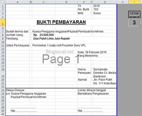 Cara Membuat Rumus Kwitansi Excel Blog Tutorial Microsoft Excel