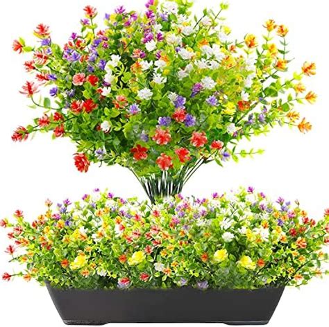 Sequpr Lot De Fleurs Artificielles Ext Rieures Plantes