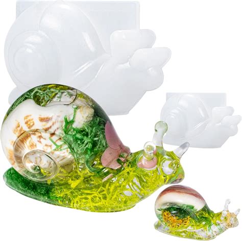 3d Animal Epoxy Resin Molds Silicone Snail Large And Small