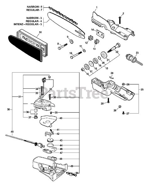 Echo PPT-2400 - Echo Pole Saw (Type 1E) Gear Case, Auto-Oiler, Guide ...