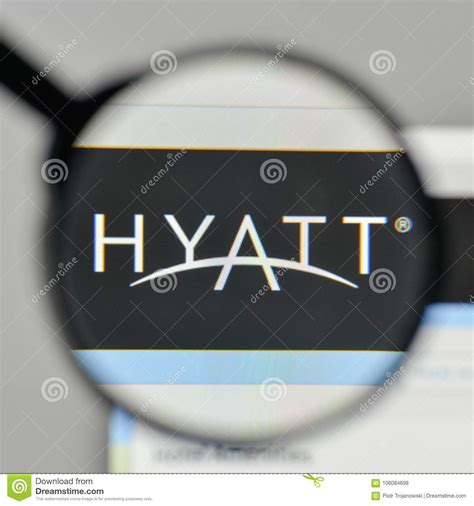 Milan Italy November Hyatt Logo On The Website Homepage