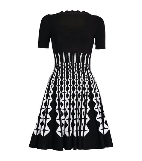 Ala A Multi Geometric Knit Skater Dress Harrods Uk