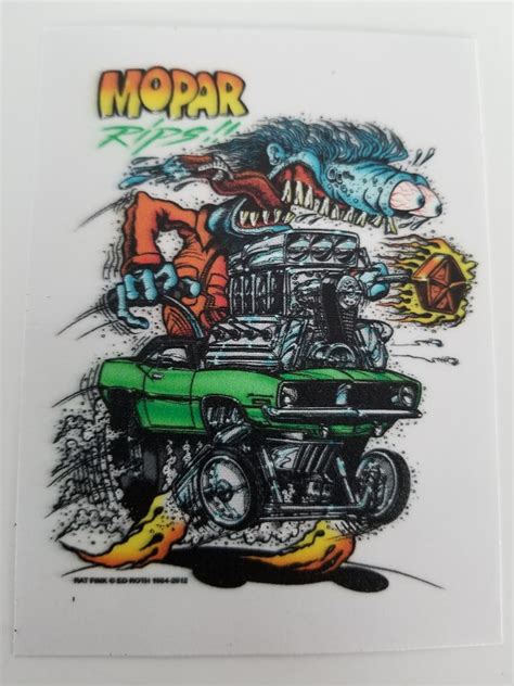 Mopar Rips Clear Sticker Ed Roth S Rat Fink