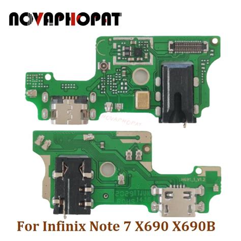 Novaphopat For Infinix Note 7 X690 X690b Usb Dock Charger Port Plug Headphone Audio Jack