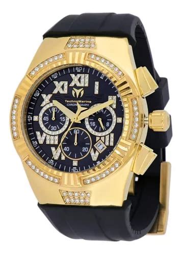 Rel Gio Masculino Technomarine Tm Preto Mercadolivre