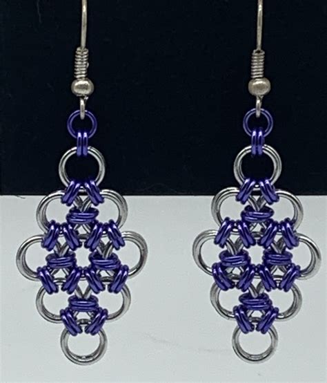 Cm Chain Maille Japanese Earrings Artisans On The Hill Taree