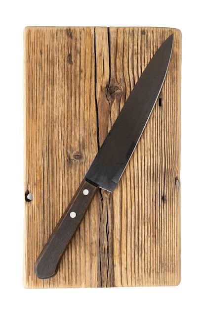 Premium Photo Cutting Wooden Board And Kitchen Knives