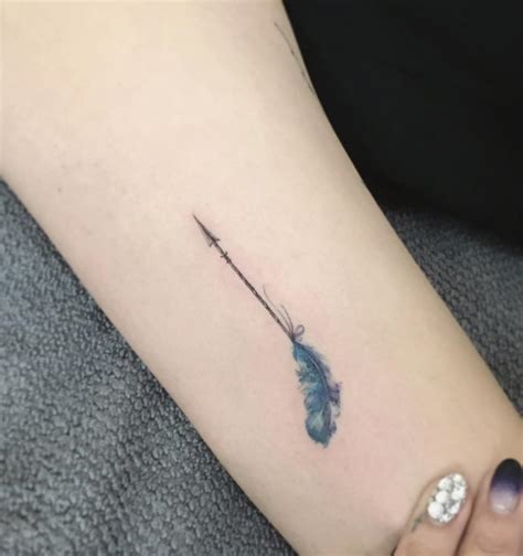 Small Arrow Watercolor Feather