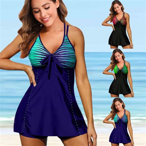 Nieuwe Plus Size Vrouwen Tankini Badmode Vrouwelijke Twee Stukken Bikini Set Badpakken