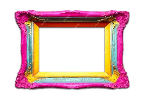 Premium PSD | A pink frame with a yellow border and a pink border Psd