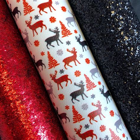 Multi Color Reindeer Marine Vinyl Faux Leather