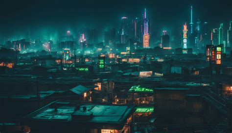 Cyberpunk City Rooftop View at Night 20 by masterartist2022 on DeviantArt