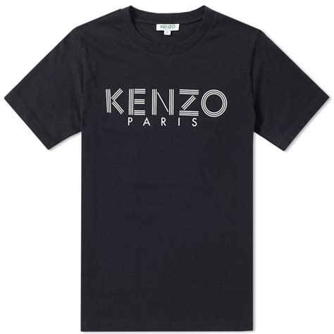 Kenzo Paris Logo Tee Black End Sg