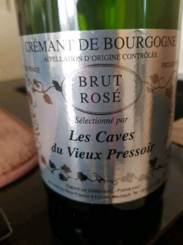 Les Caves Du Vieux Pressoir Cr Mant De Bourgogne Brut Ros Vivino Brasil