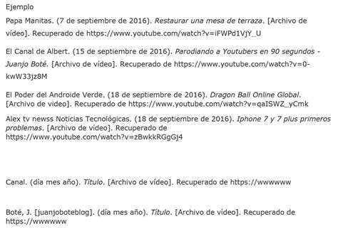 Cómo Citar Un Video De Youtube En Word Con Estilo Apa