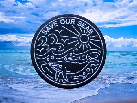 Save Our Seas Ocean Iron On Patch Marine Conservation Badge