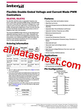 Isl Ivz Datasheet Pdf Intersil Corporation