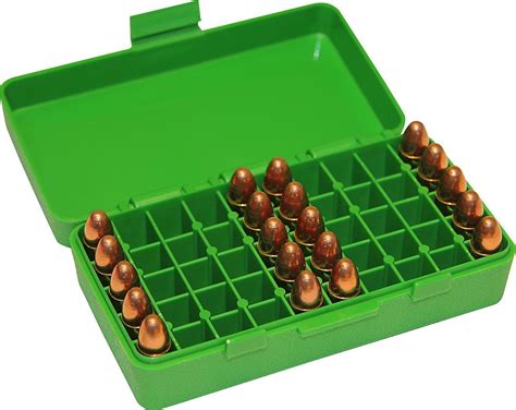 Mtm Case Gard™ 50 Round Ammo Box Pistol Flip Top 32 Bore Ammo Box