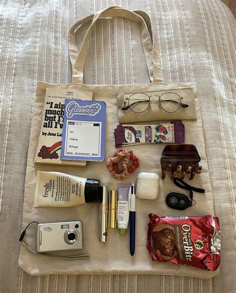 Pin by ʕᴥʔ on me Girls tote Handbag essentials Inside my bag