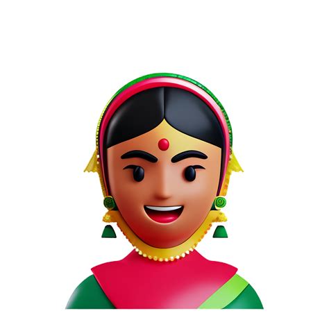 Indian Bride Face 3d Rendering Icon Illustration 29434940 PNG