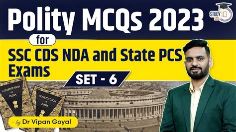 Polity Mcqs 2023 L Set 6 For Ssc Cds Capf Nda State Pcs By Dr Vipan