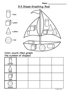 3D Shape Graphing by Jessica's Resources | Teachers Pay Teachers