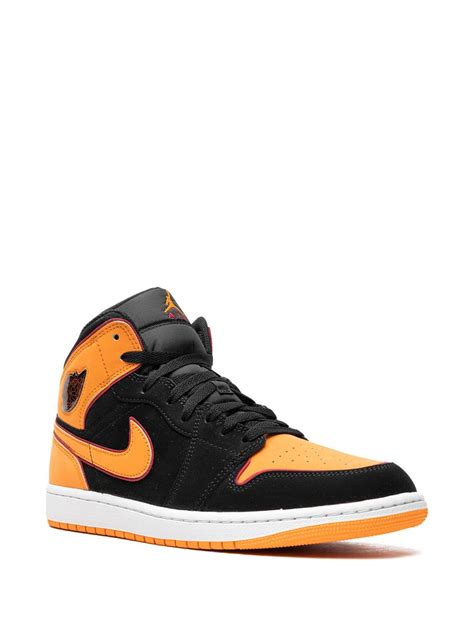 Jordan Air Jordan 1 Mid "Black Orange" Sneakers | Orange | FARFETCH