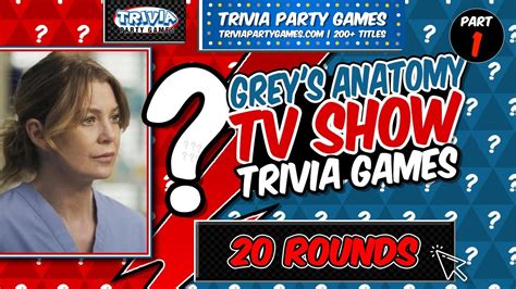 Greys Anatomy Trivia Game 1 20 Questions And Answers Youtube