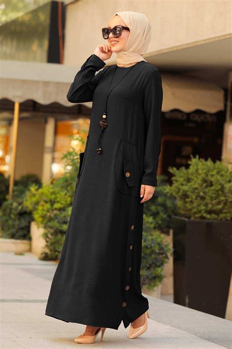 Black Hijab Dress 3320s Neva