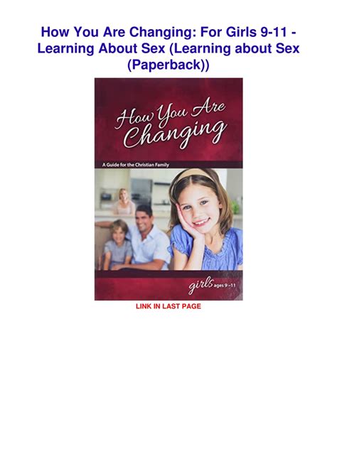 Ppt Pdf How You Are Changing For Girls Learning About Sex