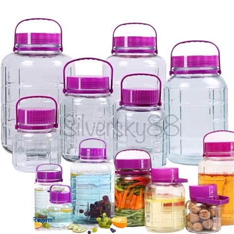 Sg Ready Stock Kombucha Glass Jars Wine Fermentation Making Bottles