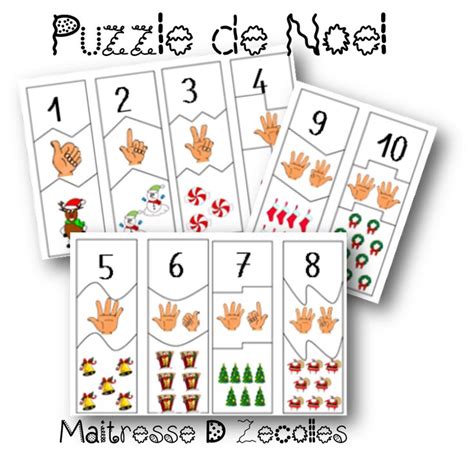 No L Puzzles Des Nombres Mes Tresses D Z Colles Cartes De No L