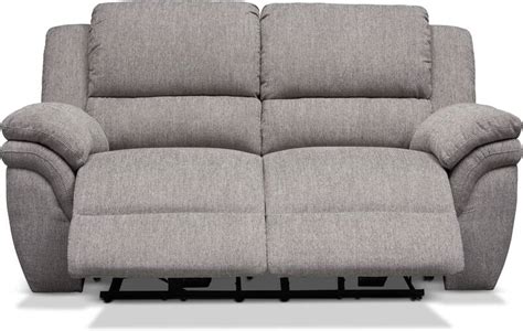 Aldo Power Reclining Sofa Loveseat And Recliner Gray American Signature Furniture