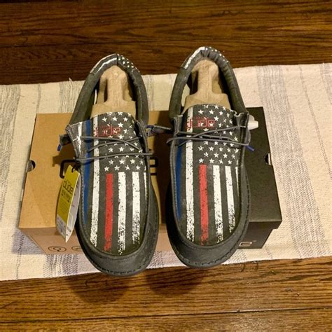 Hey Dude Shoes Hey Dude Wally Midnight Flag Patriotic Usa Flag Red White Blue Exclusive