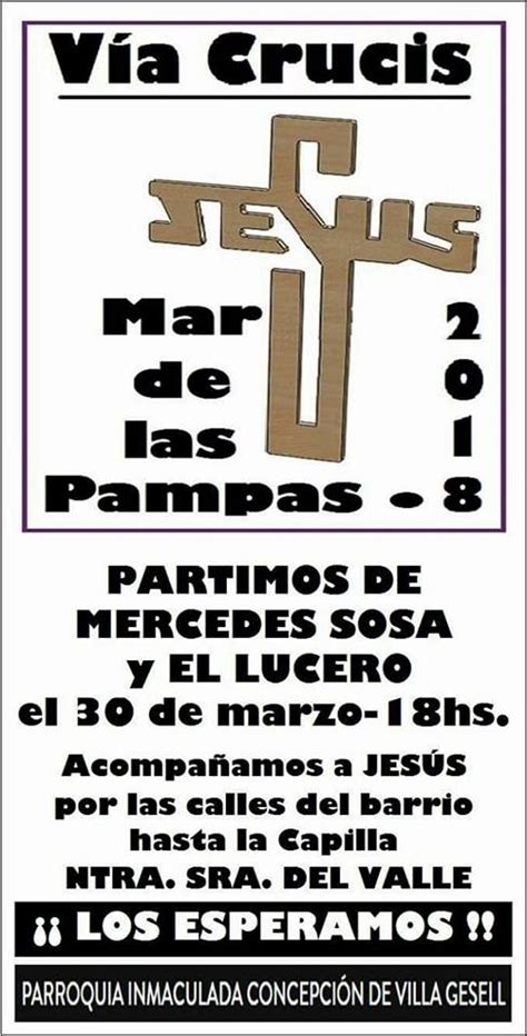 SEMANA SANTA 2018 Rezo Del Santo Via Crucis En Las Localidades Al Sur