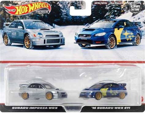 Amazon Hot Wheels HKF Premium Pack Subaru Impreza WRX Subaru WRX STI Mini Car