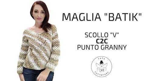 Tutorial Maglia Batik Da Angolo A Angolo La Fata Tuttofare Youtube