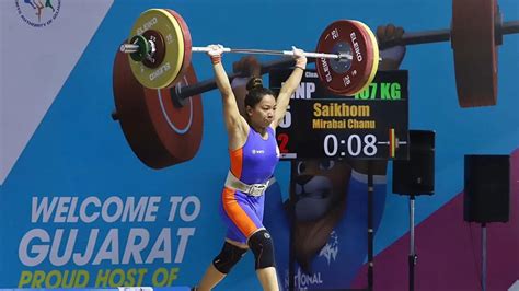 Mirabai Chanu Wins Gold Medal In Womens 49kg Weightlifting Event At