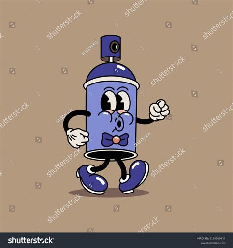 Spray Paint Can Cartoon Character Vector Stock Vector (Royalty Free ...