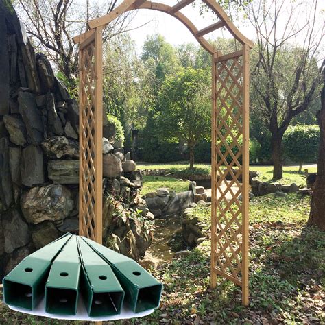 Wooden Garden Arch Pergola Trellis Plant Assistance Archway Flowers